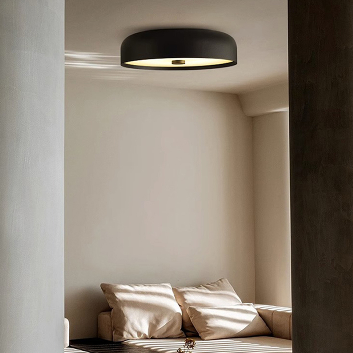 Nordycka retro okrągła minimalistyczna lampa sufitowa do montażu bezpośredniego