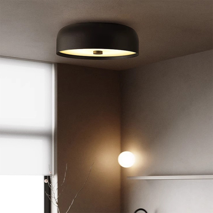 Nordycka retro okrągła minimalistyczna lampa sufitowa do montażu bezpośredniego