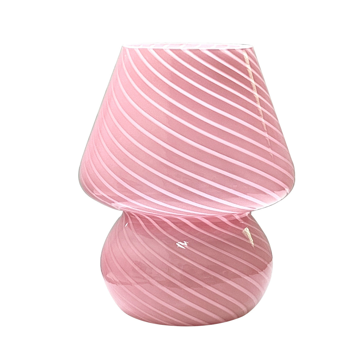 Lampa stołowa z artystycznego szkła wirowego w kształcie grzybka z funkcją ściemniania