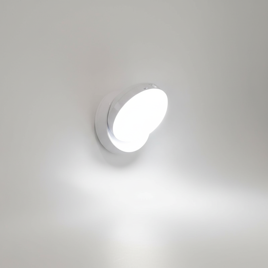 Obrotowa bezprzewodowa lampa nocna montowana na ścianie z czujnikiem ruchu
