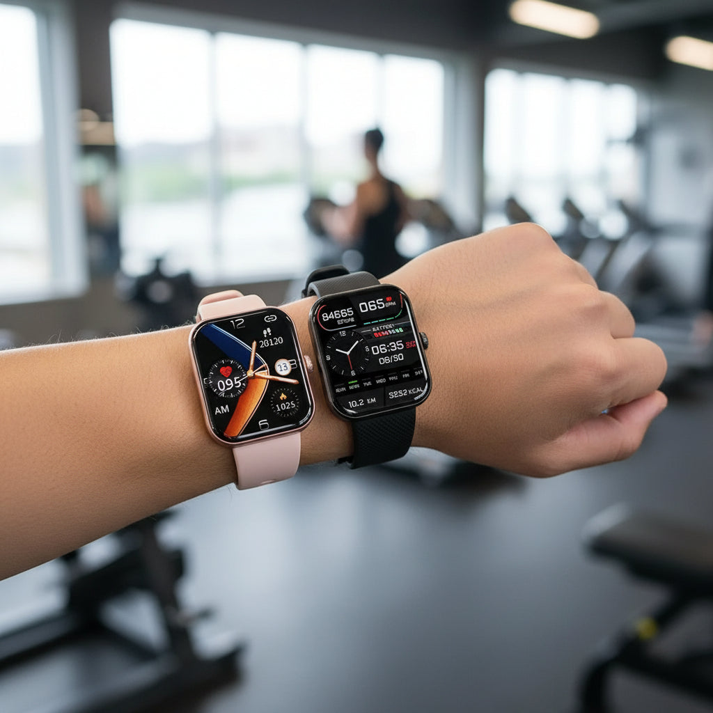 Smartwatch z pomiarem ciśnienia krwi i poziomu cukru, połączeniami Bluetooth i monitorem aktywności