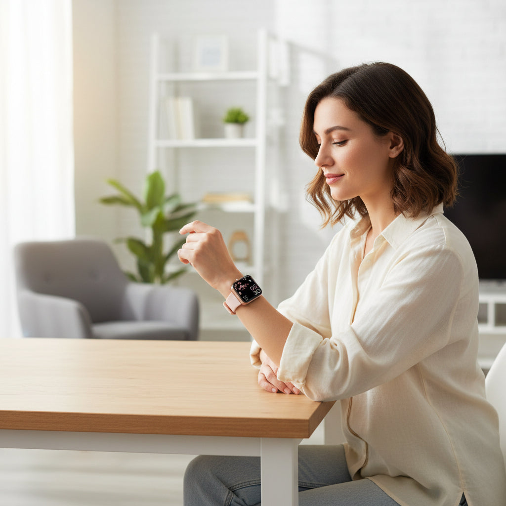 Smartwatch z pomiarem ciśnienia krwi i poziomu cukru, połączeniami Bluetooth i monitorem aktywności