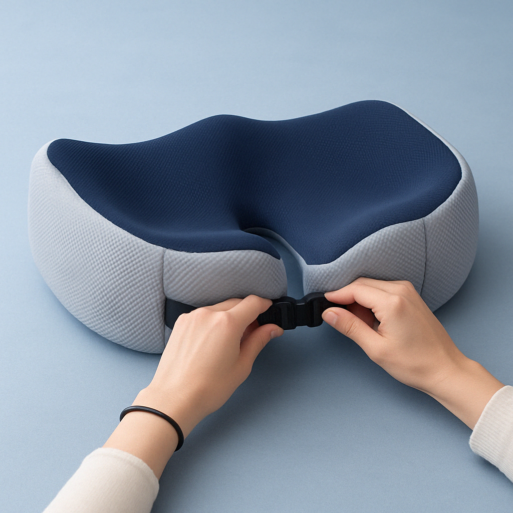 Ergonomiczna ortopedyczna poduszka siedziskowa z pianki memory i regulowanym podparciem