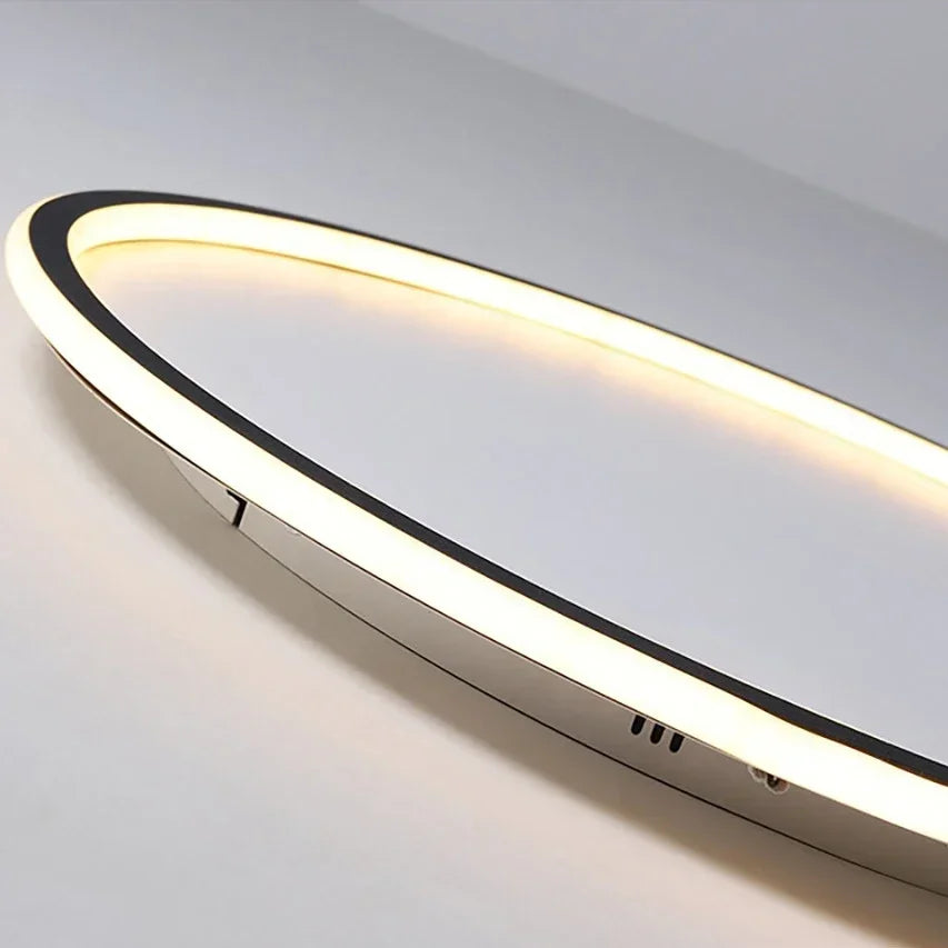 Skandynawska minimalistyczna okrągła ściemnialna sufitowa lampa z aluminium i akrylu