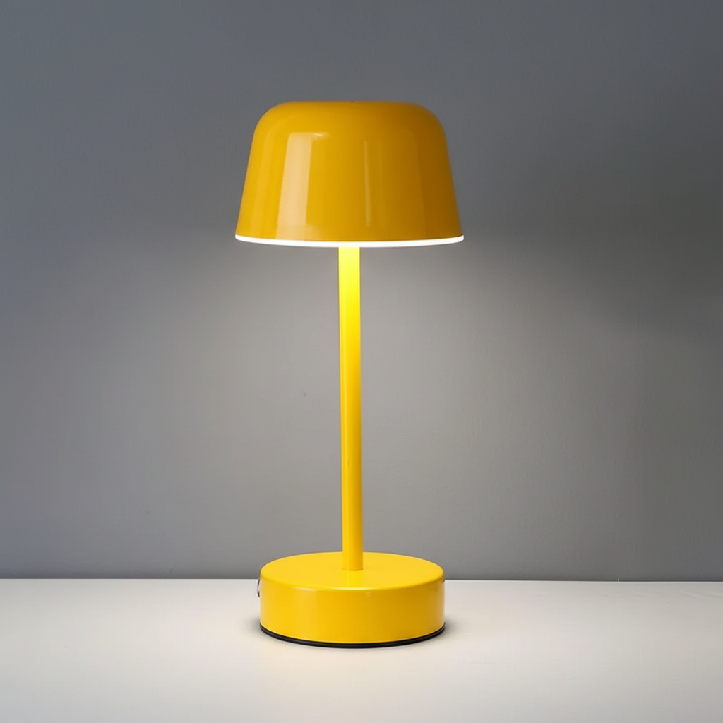 Elegancka bezprzewodowa lampa stołowa z funkcją ściemniania i regulacją temperatury barwowej