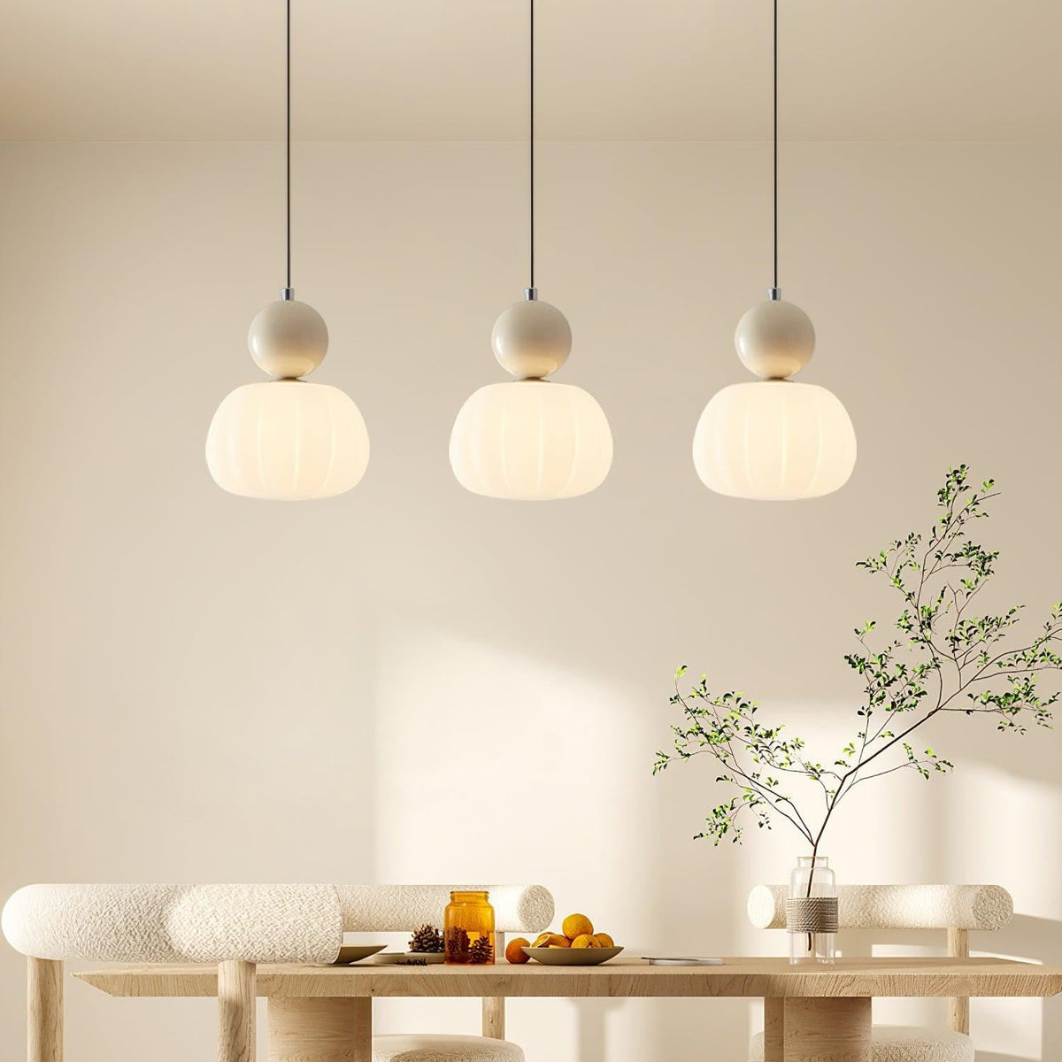 Wisząca lampa z okrągłym organicznym dyfuzorem akrylowym