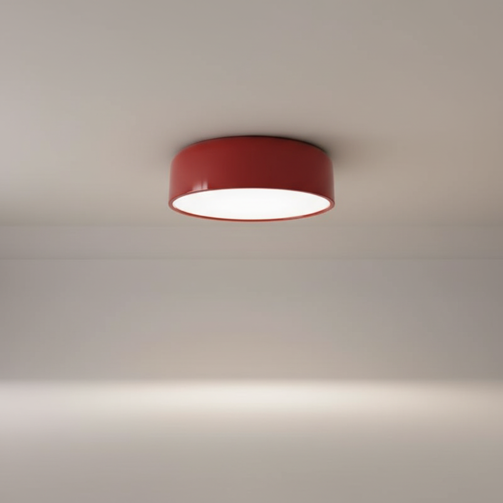 Okrągła kopułowa ściemnialna sufitowa lampa retro z metalu i akrylu