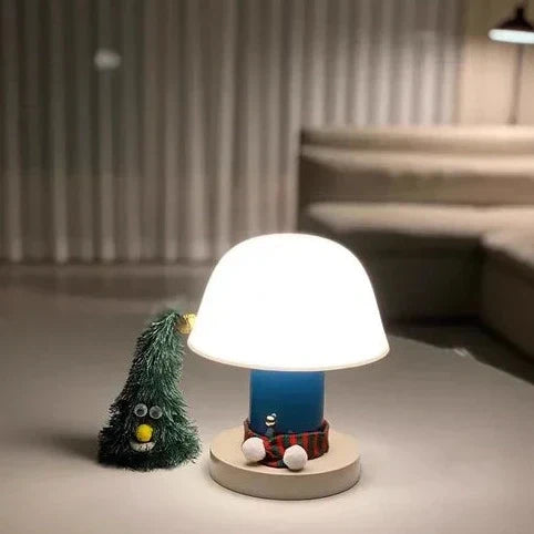 Rzeźbiarska bezprzewodowa lampa stołowa w kształcie grzybka z akumulatorem, sterowaniem dotykowym i ściemnianiem