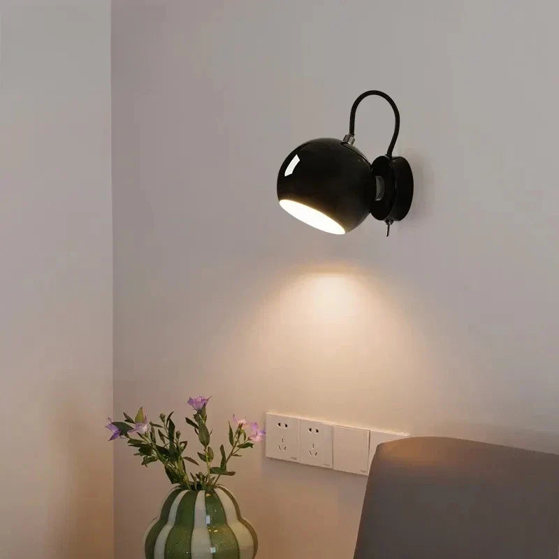 Nordycka minimalistyczna obrotowa lampa sufitowa w kształcie kopuły