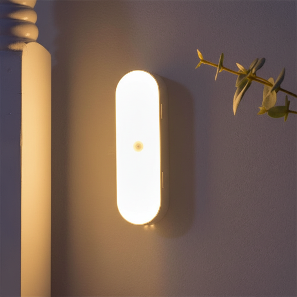 Bezprzewodowa ładowalna lampa ścienna z magnetycznym mocowaniem i czujnikiem ruchu