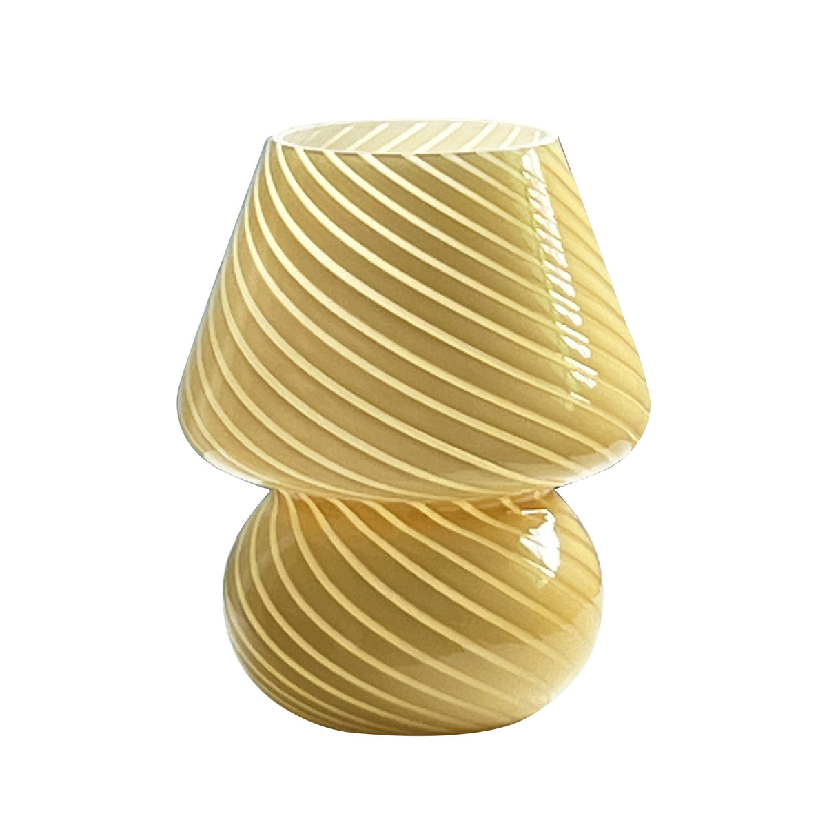 Lampa stołowa z artystycznego szkła wirowego w kształcie grzybka z funkcją ściemniania