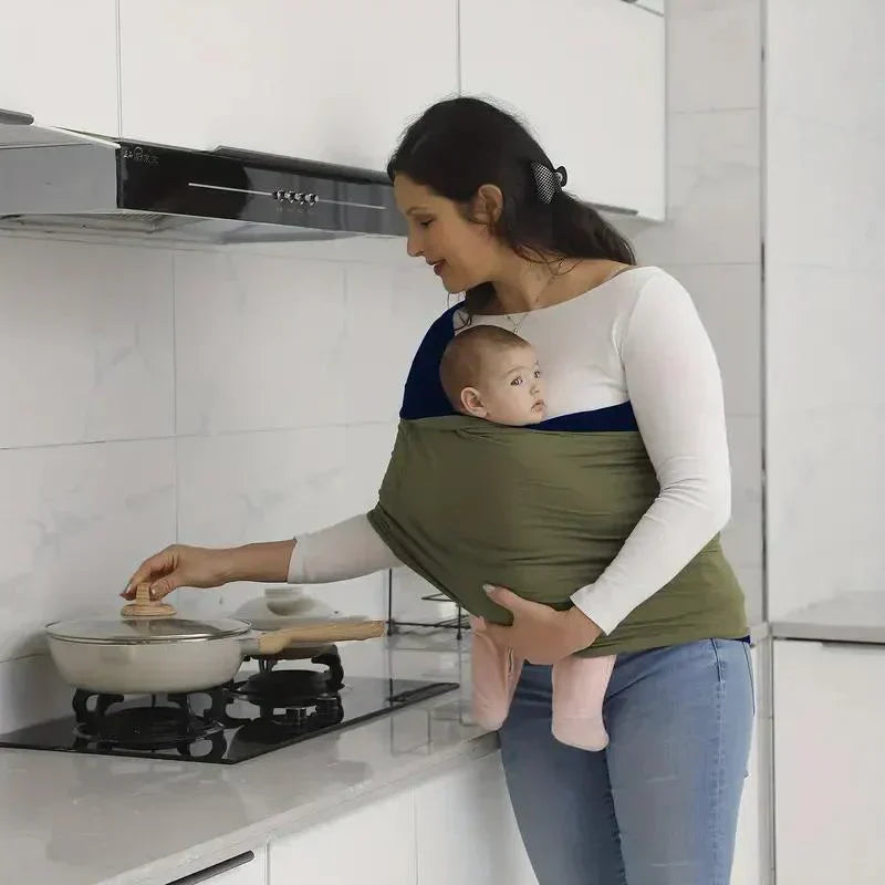 Ergonomiczne, oddychające, regulowane nosidełko-chusta dla niemowląt bez użycia rąk