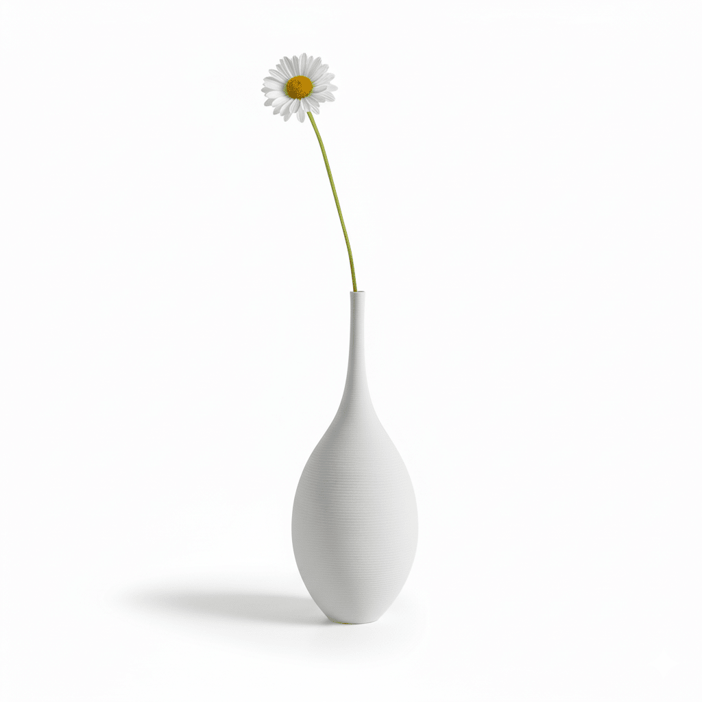 Rzeźbiarski wysoki ceramiczny wazon w stylu art déco o pionowej formie