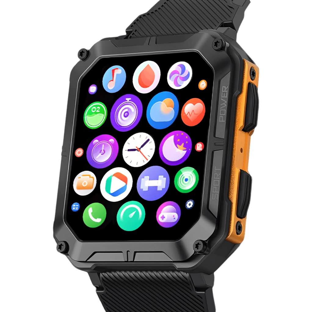 Wytrzymały, wstrząsoodporny i wodoodporny smartwatch klasy wojskowej do monitorowania zdrowia
