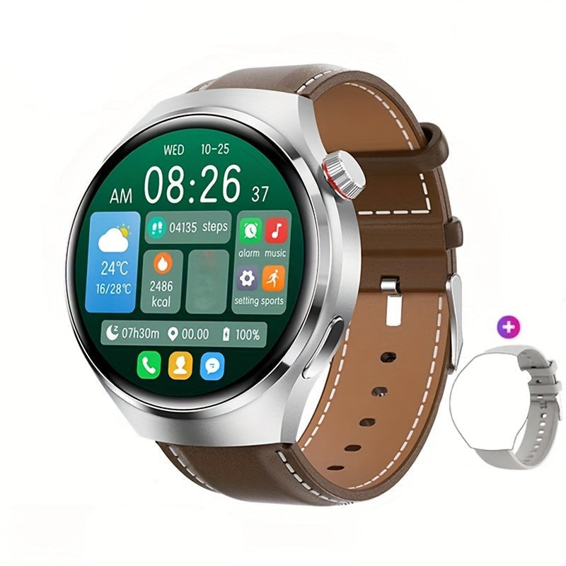 Okrągły smartwatch z ekranem dotykowym, NFC, GPS i monitorem aktywności dla mężczyzn