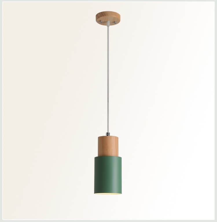 Minimalistyczna cylindryczna aluminiowa lampa wisząca z regulowanym przewodem