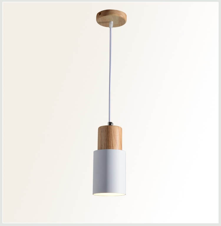 Minimalistyczna cylindryczna aluminiowa lampa wisząca z regulowanym przewodem