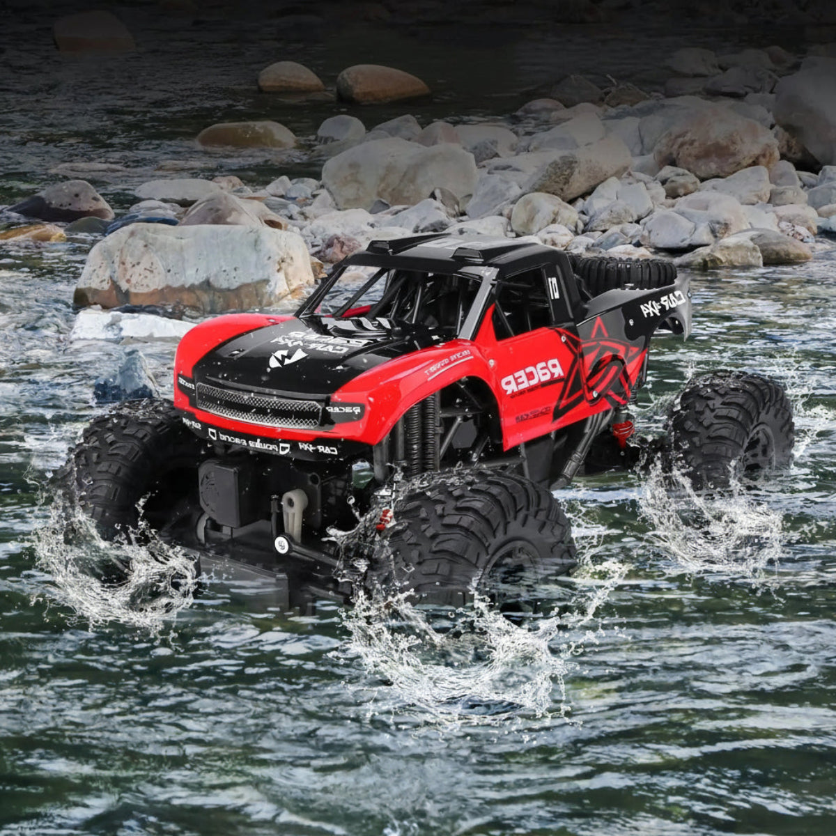 Wodoodporna amfibia terenowa zdalnie sterowana - zabawkowa ciężarówka monster truck