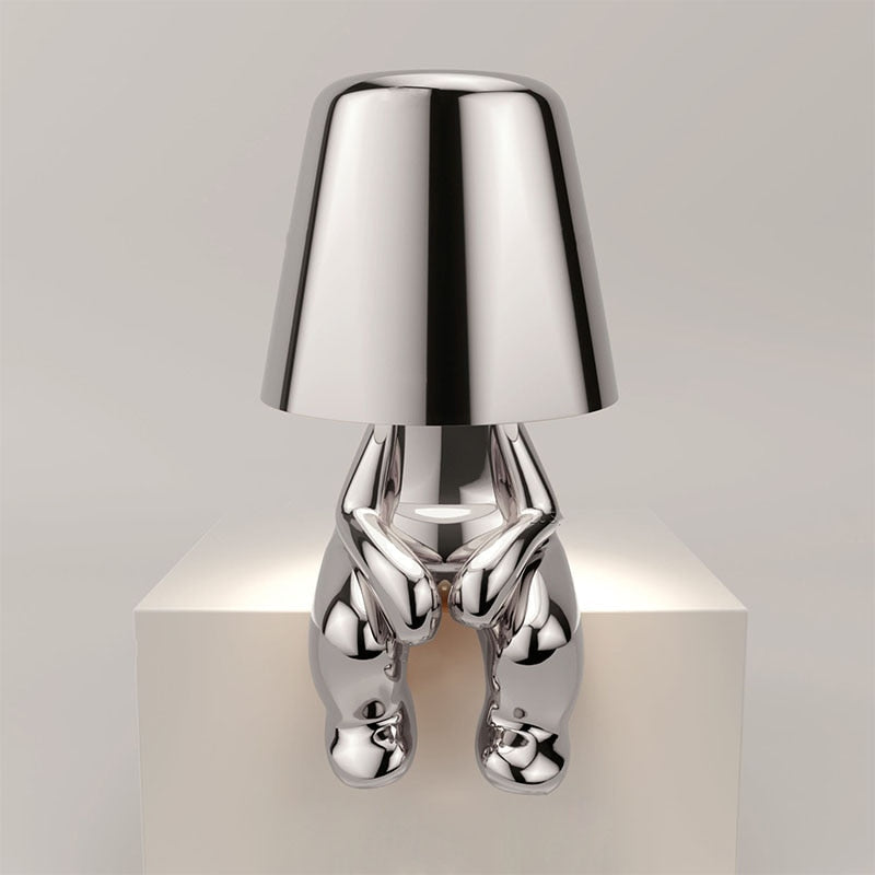 Elegancka bezprzewodowa ładowalna lampa stołowa z dotykowym sterowaniem, funkcją ściemniania i ciepłym światłem