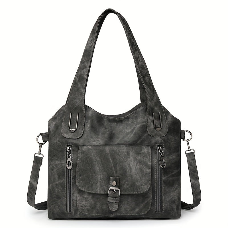 Torba typu crossbody na ramię z miękkiej skóry wegańskiej w stylu retro