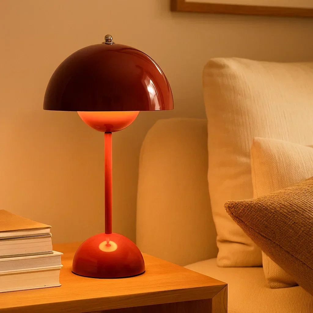 Elegancka minimalistyczna skandynawska lampa stołowa ze sterowaniem dotykowym i funkcją ściemniania