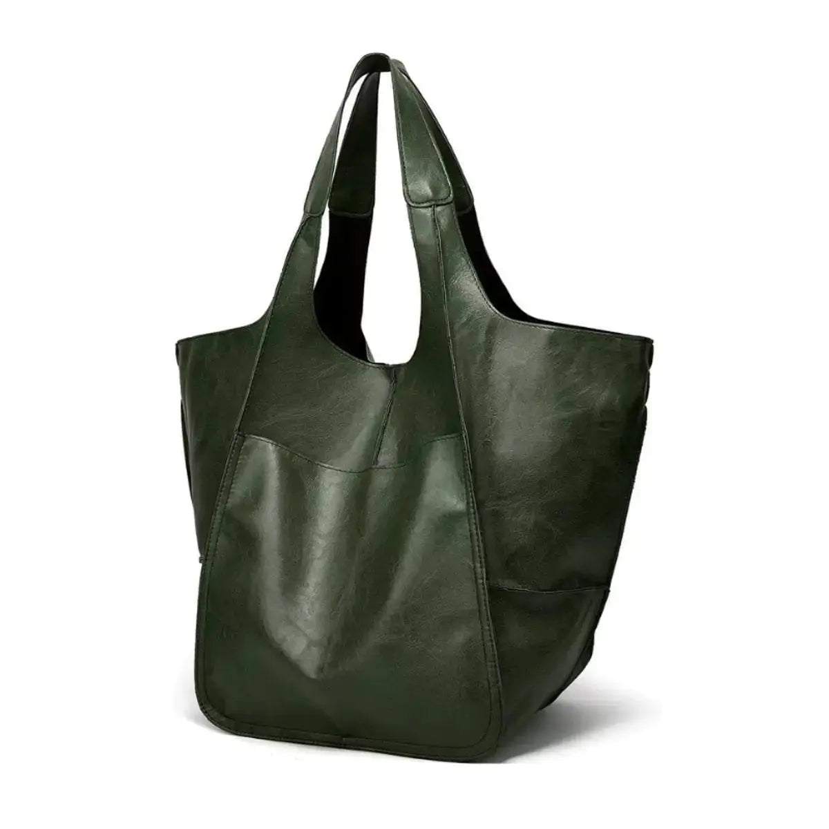 Damska oversize’owa torba shopper z ekoskóry i magnetycznym zapięciem