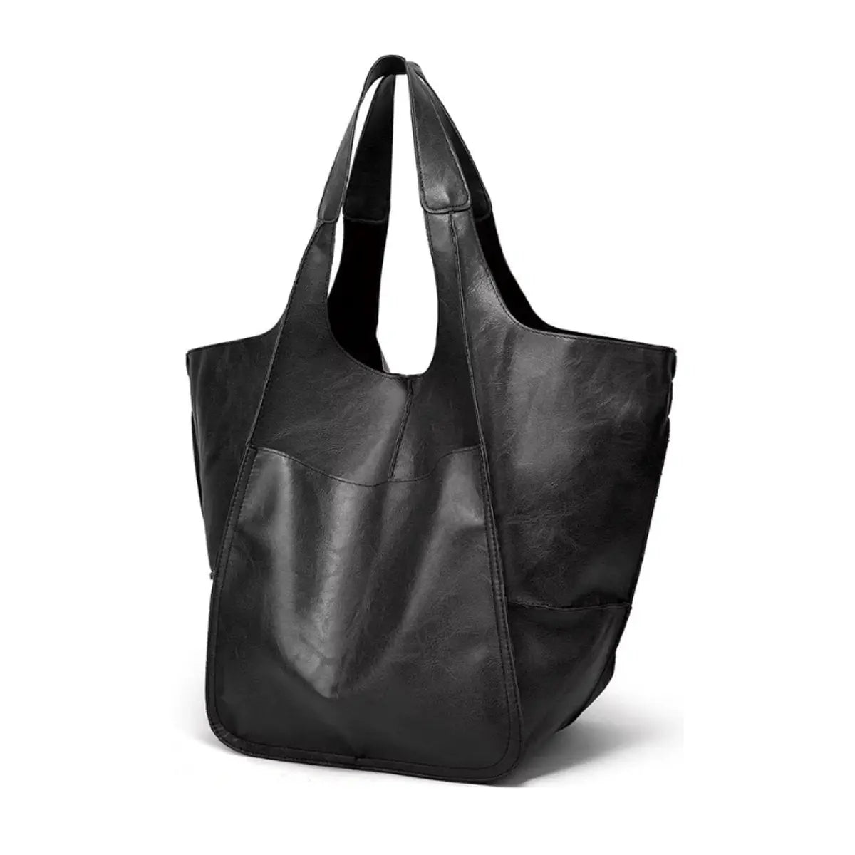 Damska oversize’owa torba shopper z ekoskóry i magnetycznym zapięciem