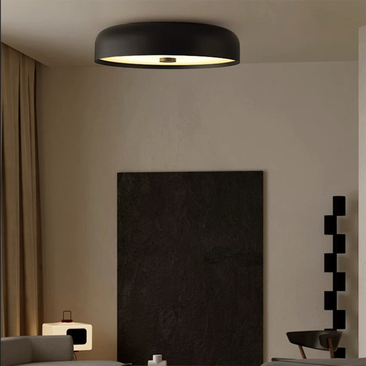 Nordycka retro okrągła minimalistyczna lampa sufitowa do montażu bezpośredniego