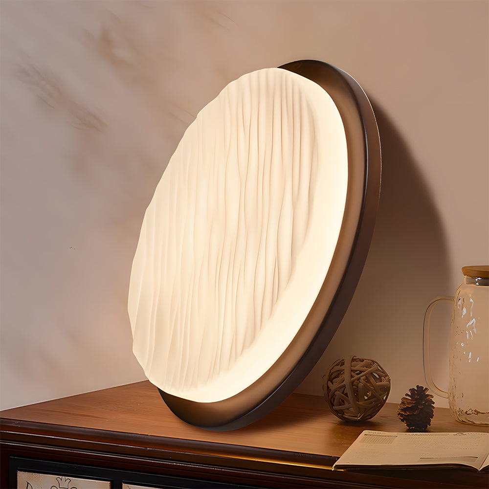 Art déco rzeźbiona szklana płaska lampa sufitowa do montażu bezpośredniego