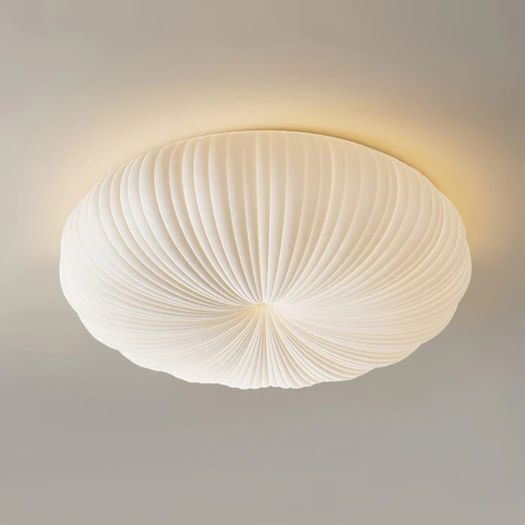 Rzeźbiarska plisowana akrylowa lampa sufitowa do montażu bezpośredniego