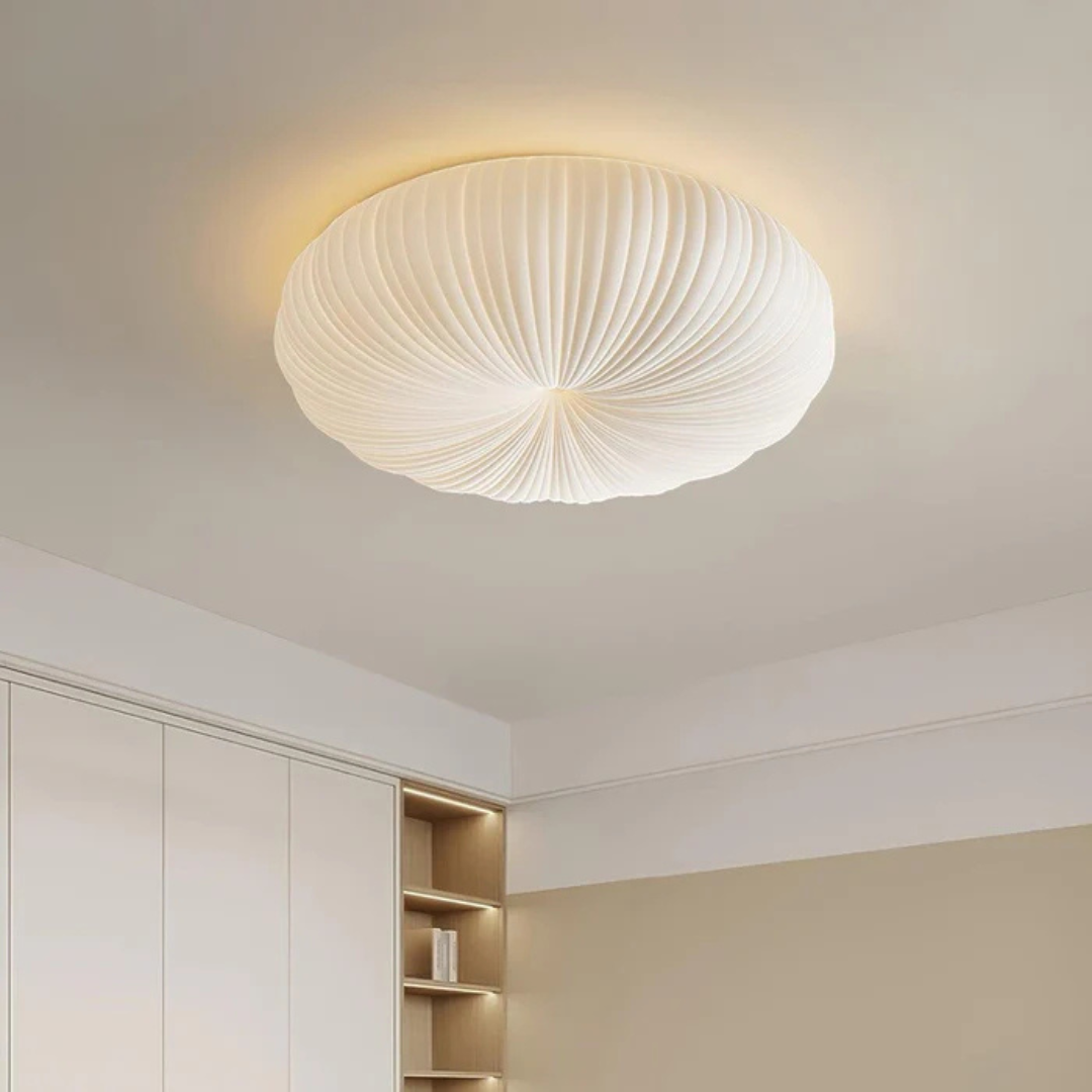 Rzeźbiarska plisowana akrylowa lampa sufitowa do montażu bezpośredniego