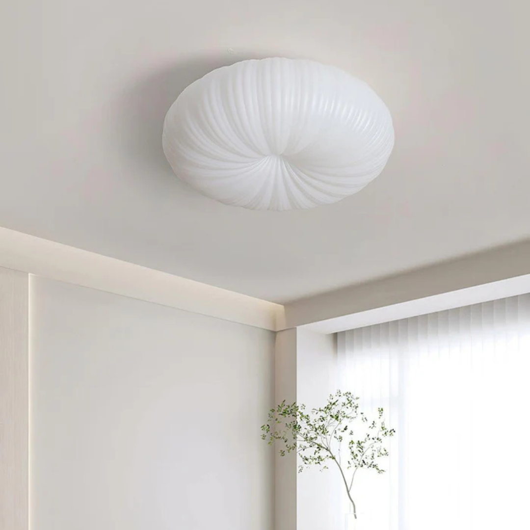 Rzeźbiarska plisowana akrylowa lampa sufitowa do montażu bezpośredniego