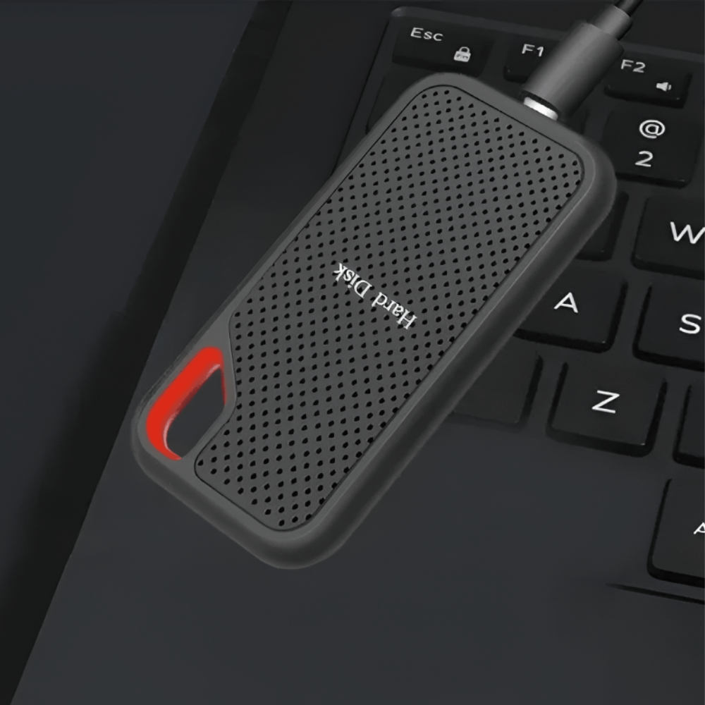 Kompaktowy przenośny zewnętrzny dysk SSD z obudową ze stopu aluminium i złączem Type-C
