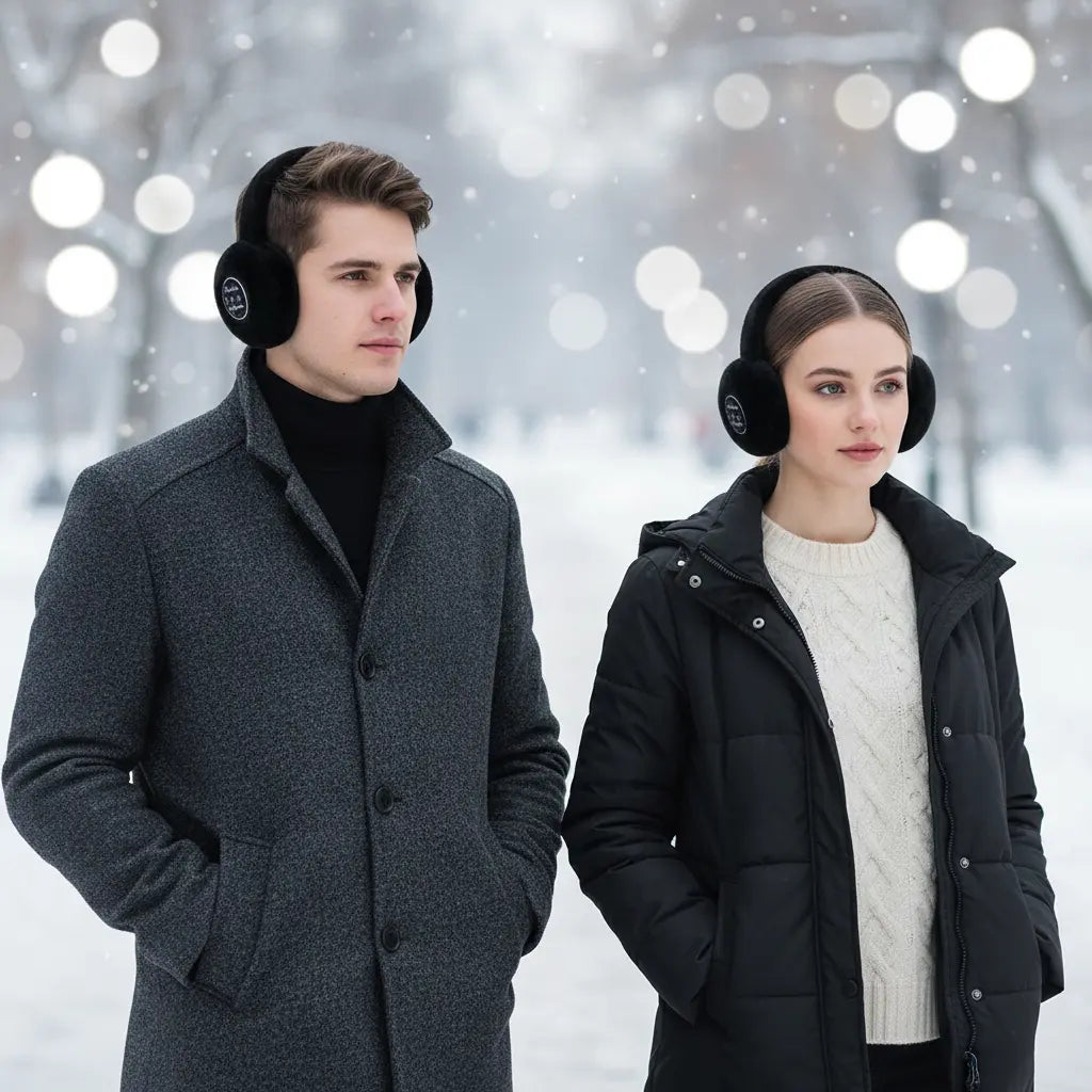 Ocieplane polarowe bezprzewodowe słuchawki Bluetooth nauszne z mikrofonem
