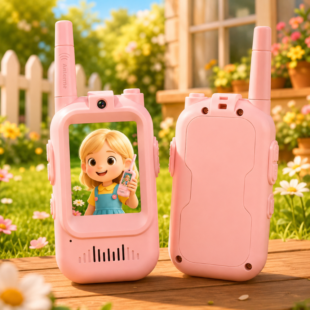 Zestaw zabawek - ładowane akumulatorowo krótkofalówki dla dzieci z wyświetlaczem wideo i kamerą