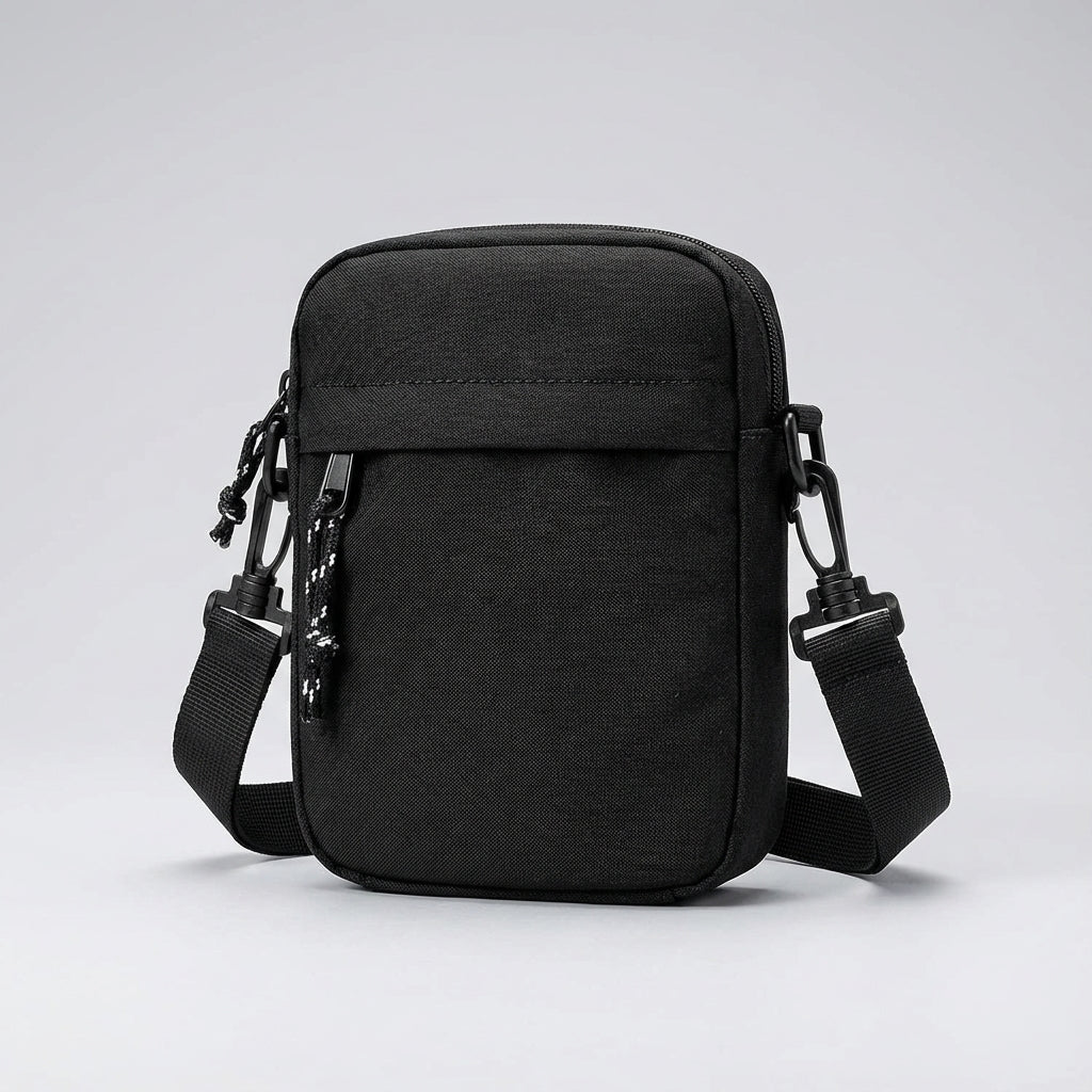 Kompaktowa, wodoodporna damska torba typu crossbody na ramię z nylonu, z zabezpieczeniem przed kradzieżą