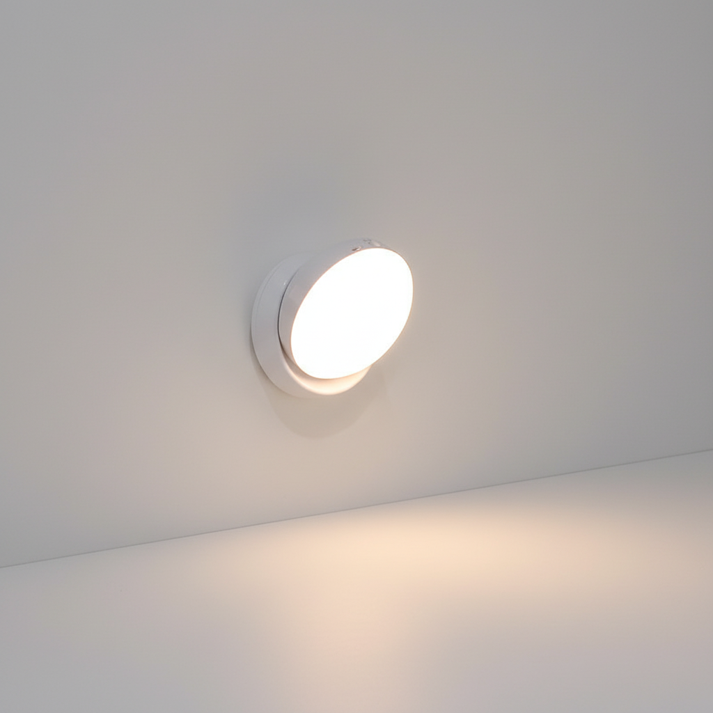 Obrotowa bezprzewodowa lampa nocna montowana na ścianie z czujnikiem ruchu