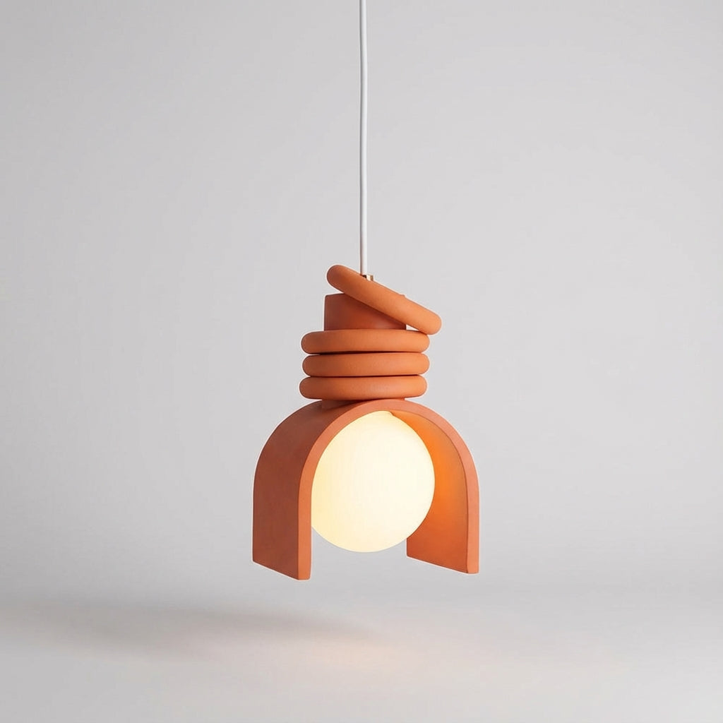 Sufitowa lampa wisząca z formowanej żywicy inspirowana stylem francuskim