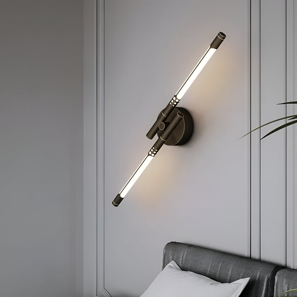 Nowoczesna metalowo-akrylowa lampa ścienna w stylu kinkietu do wnętrz