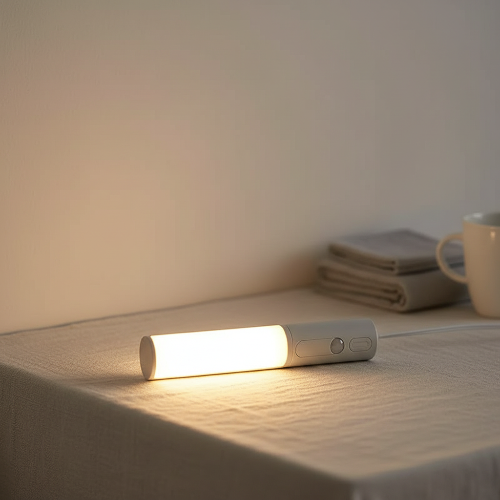 Bezprzewodowa ładowalna lampka nocna z regulacją temperatury barwowej i czujnikiem ruchu
