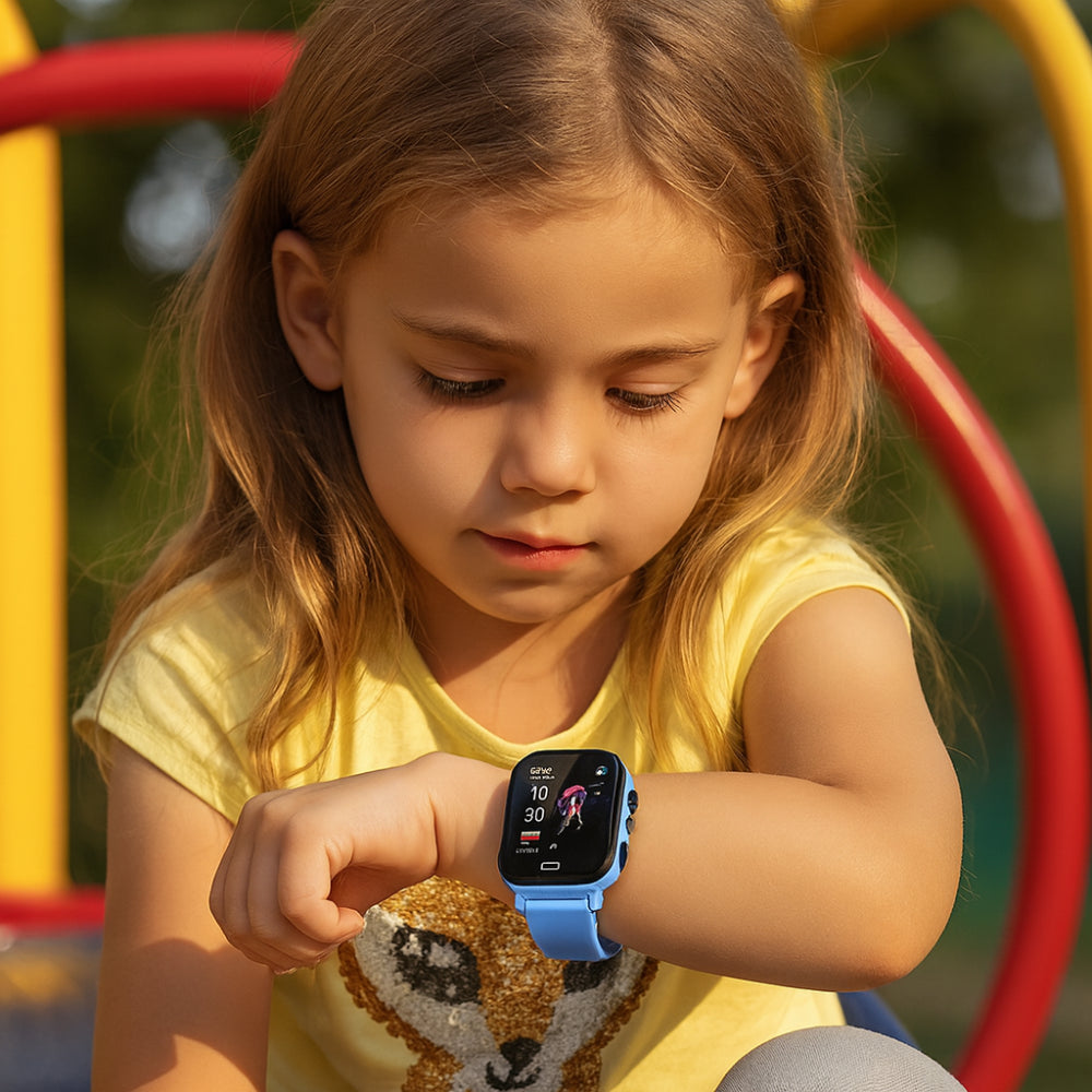 Wodoodporny smartwatch dla dzieci z ekranem dotykowym, aparatem i wideorozmowami