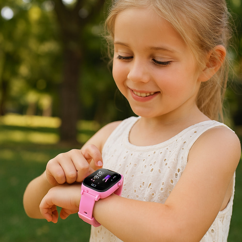 Wodoodporny smartwatch dla dzieci z ekranem dotykowym, aparatem i wideorozmowami