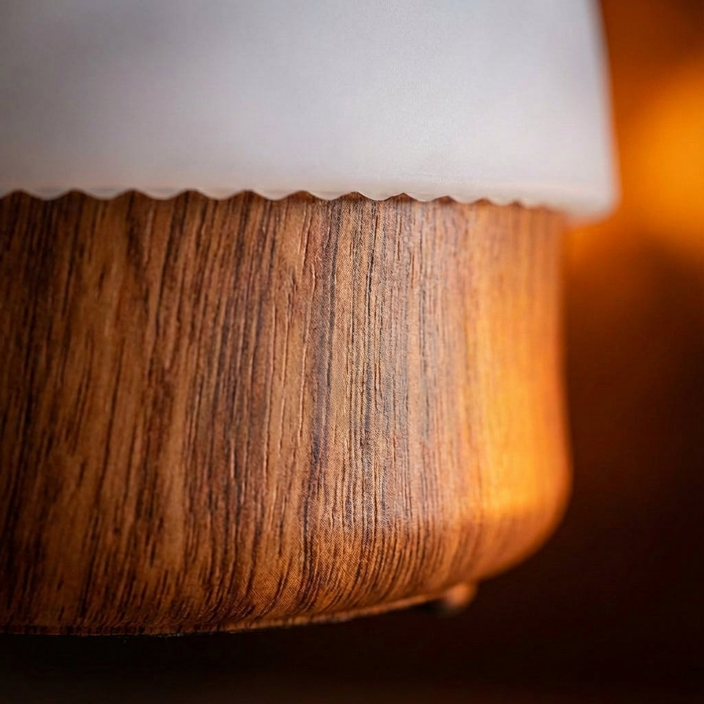 Rzeźbiarska minimalistyczna metalowo-szklana lampa stołowa z funkcją ściemniania i zmiany koloru