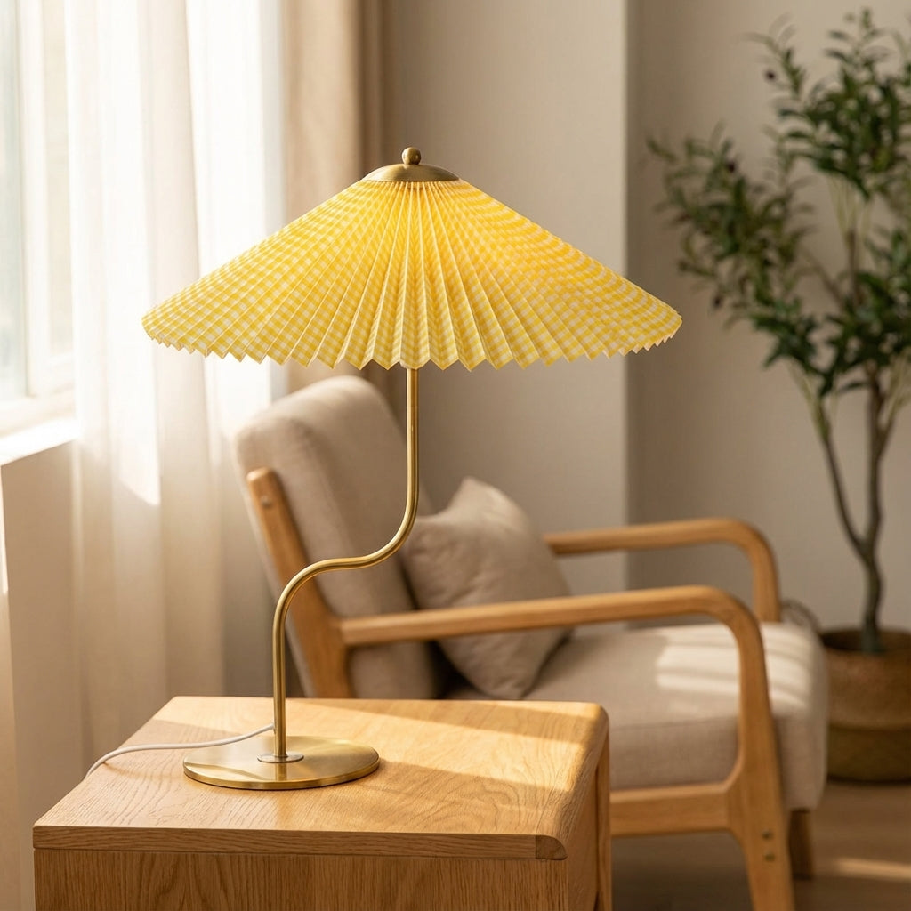 Rzeźbiarska lampa stołowa Parasol Shade z dotykowym ściemnianiem i zasilaniem USB