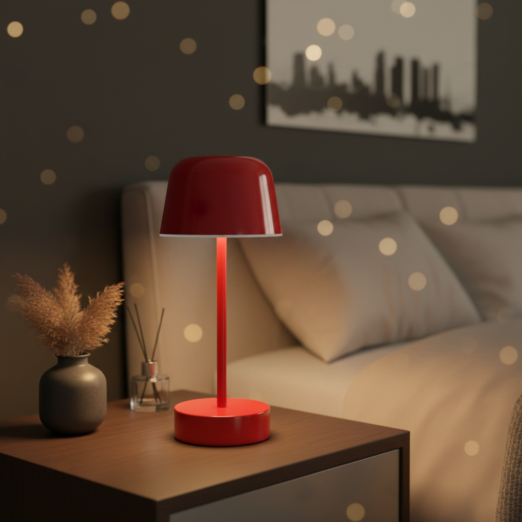 Elegancka bezprzewodowa lampa stołowa z funkcją ściemniania i regulacją temperatury barwowej