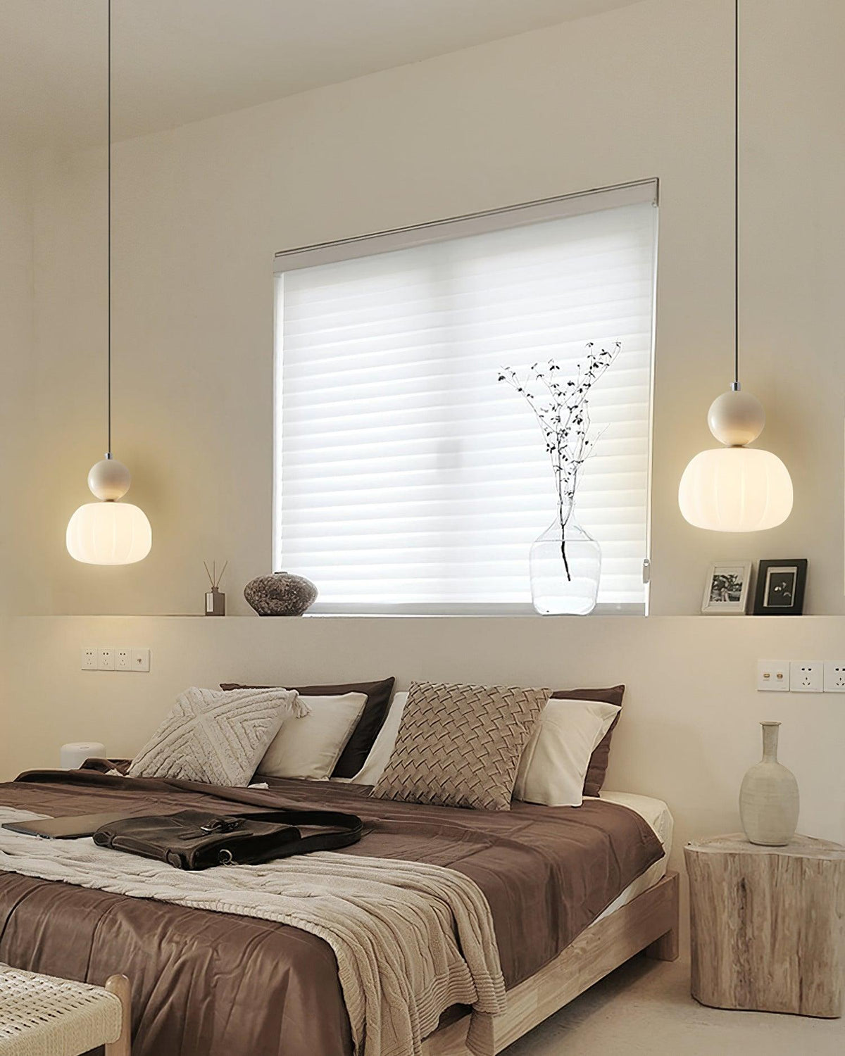 Wisząca lampa z okrągłym organicznym dyfuzorem akrylowym