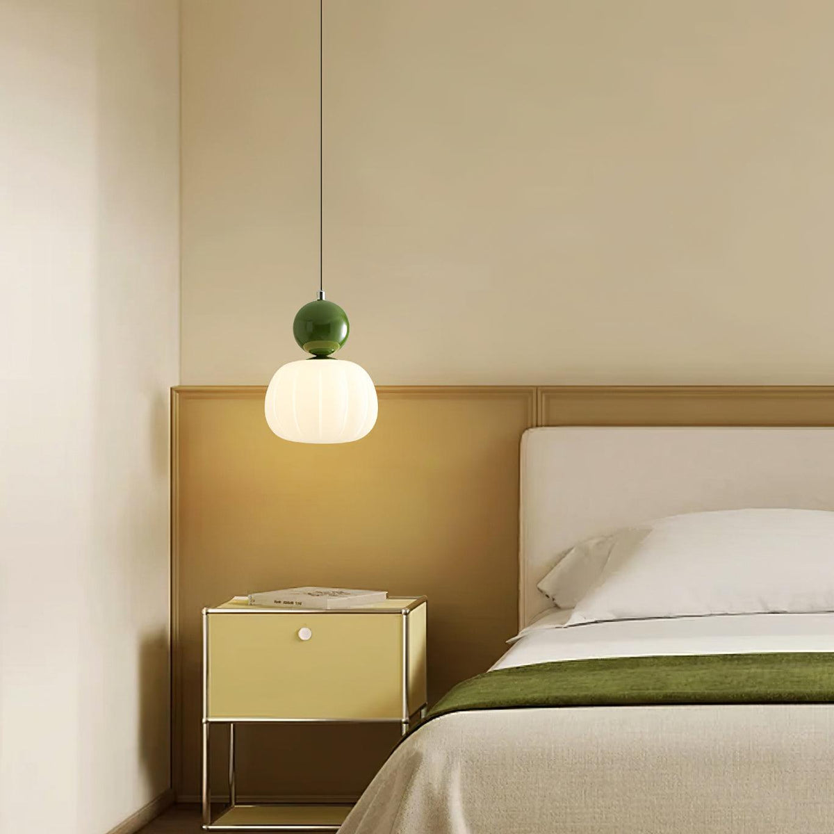 Wisząca lampa z okrągłym organicznym dyfuzorem akrylowym