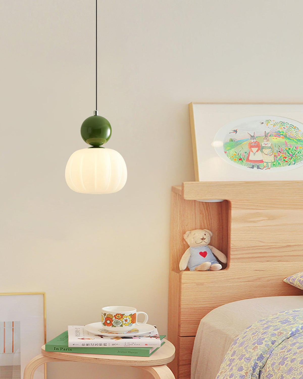 Wisząca lampa z okrągłym organicznym dyfuzorem akrylowym