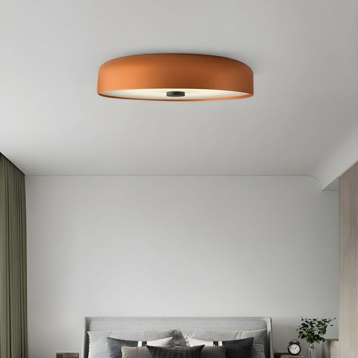 Nordycka retro okrągła minimalistyczna lampa sufitowa do montażu bezpośredniego