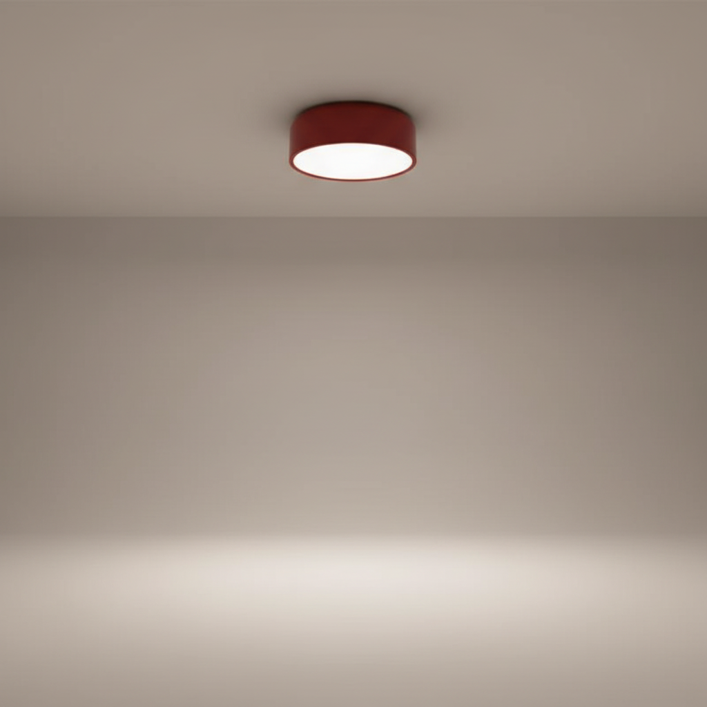 Okrągła kopułowa ściemnialna sufitowa lampa retro z metalu i akrylu